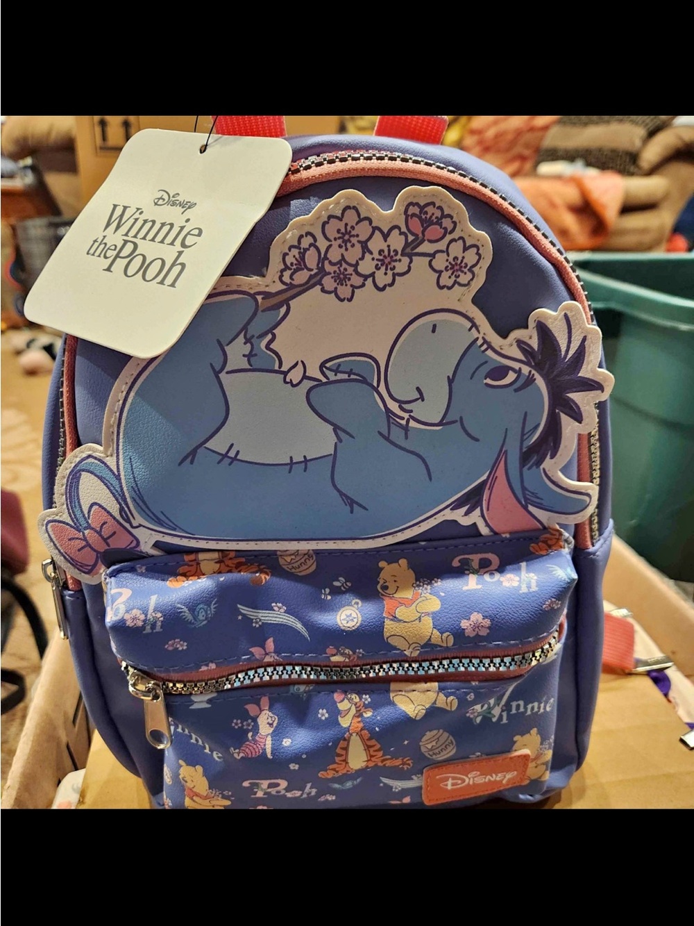 Disney Kids Eeyore Mini Backpack in Purple and Pink Accents